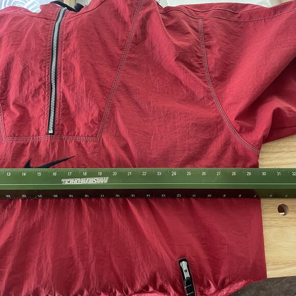 Nike Jacket Hooded 1/2 Zip Pullover Windbreaker Vintage Center Swoosh Mens Large - Picture 4 of 6